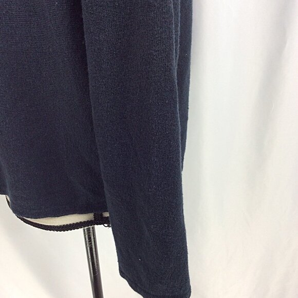 J JIll Linen Blend Open Cardigan Sweater Women's 1X (Tag) XL (Fit) Navy Blue - Picture 8 of 11